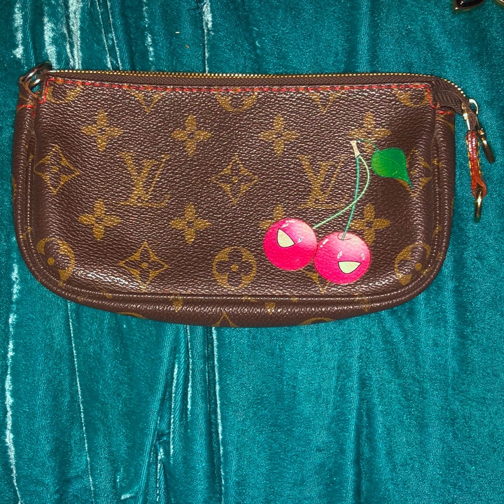Pre Loved Louis Vuitton Monogram Canvas Cherry  Clutch Bag
